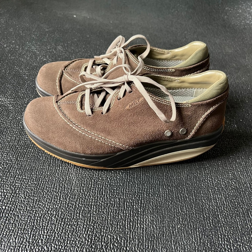MBT Brown Suede Rocker Bottom Walking Shoes Women 8.5 EU 39 Orthopedic Ergonomic